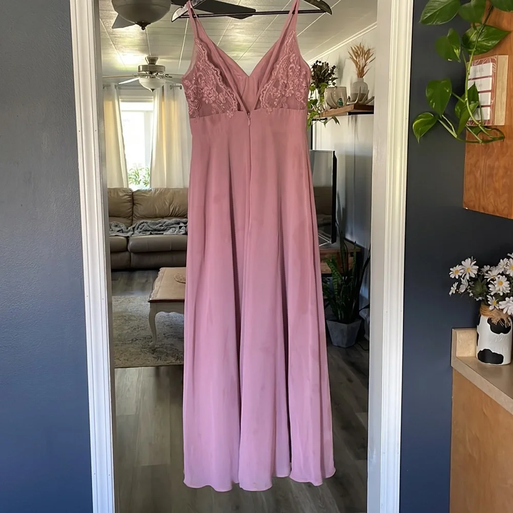 Azazie Dusty Mauve dress - Picture 4 of 6